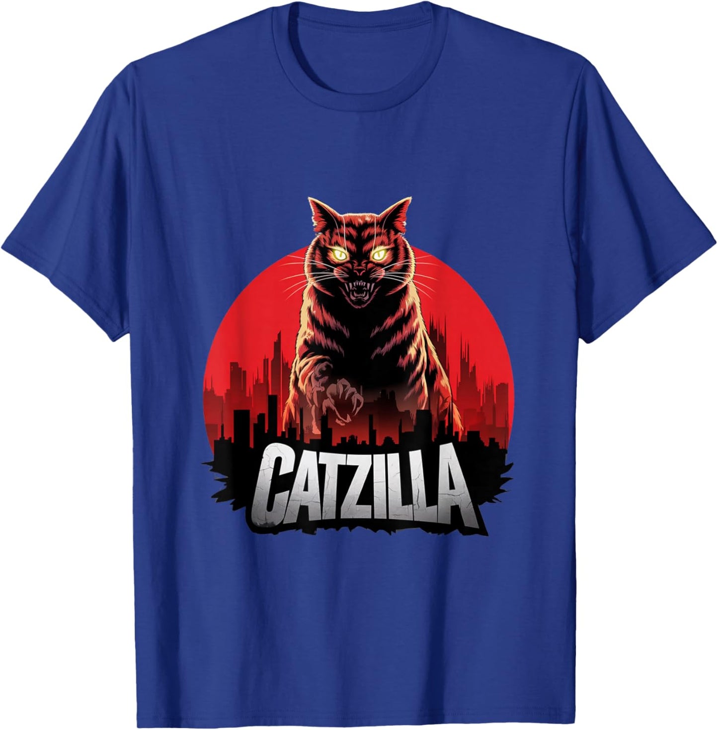 Catzilla Apocalypse Cat – Fierce Feline City Kitten Catzilla T-Shirt - T-Shirt | Royal
