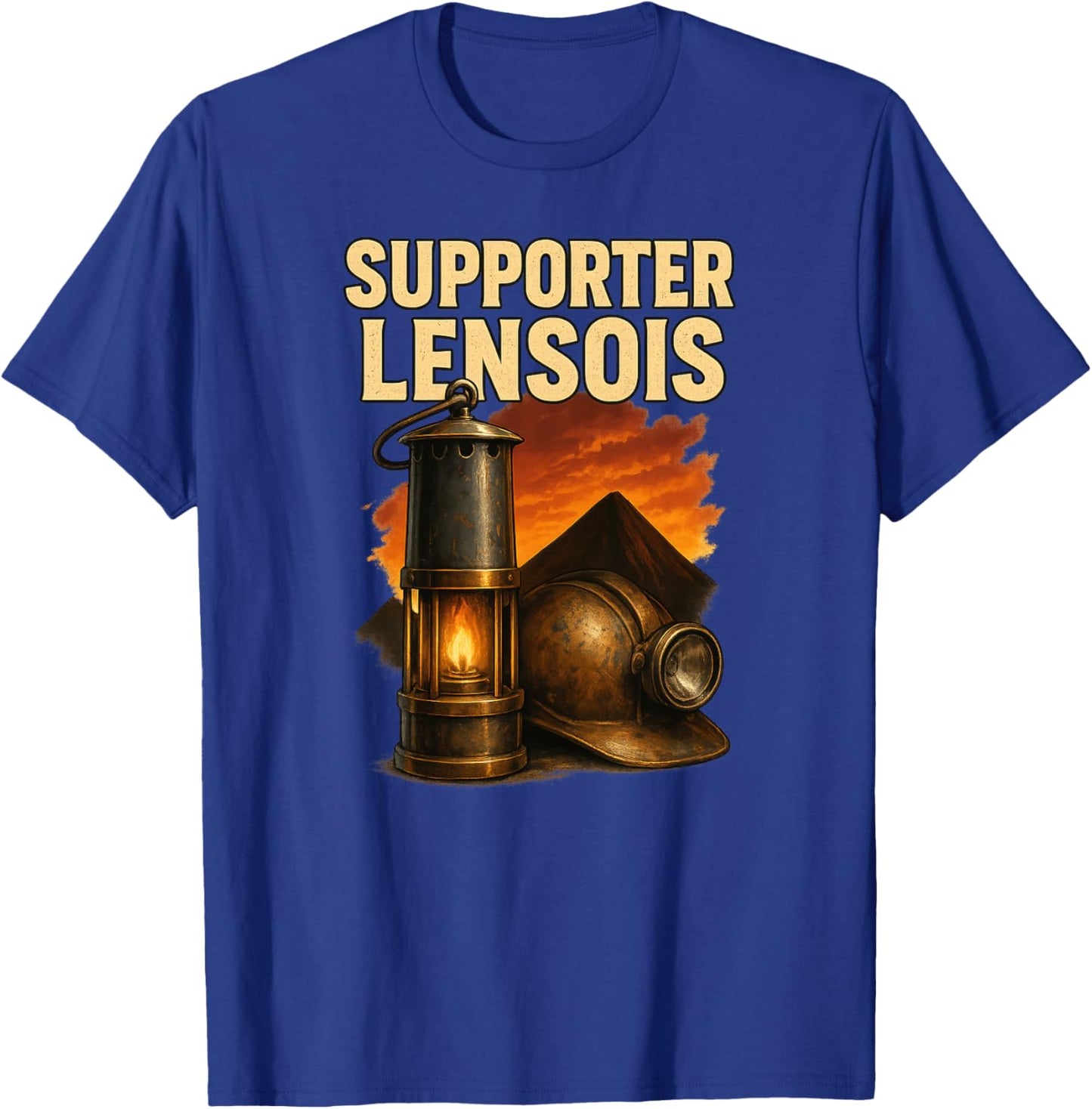 Supporter Lensois - Casque de Mineur et Terrils de Lens Haut de Gamme T-Shirt - T-Shirt | Royal