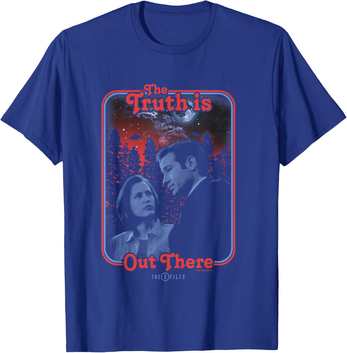 X-Files The Truth Is Out There Iconic Retro Comic Cover Logo T-Shirt - T-Shirt | Royal