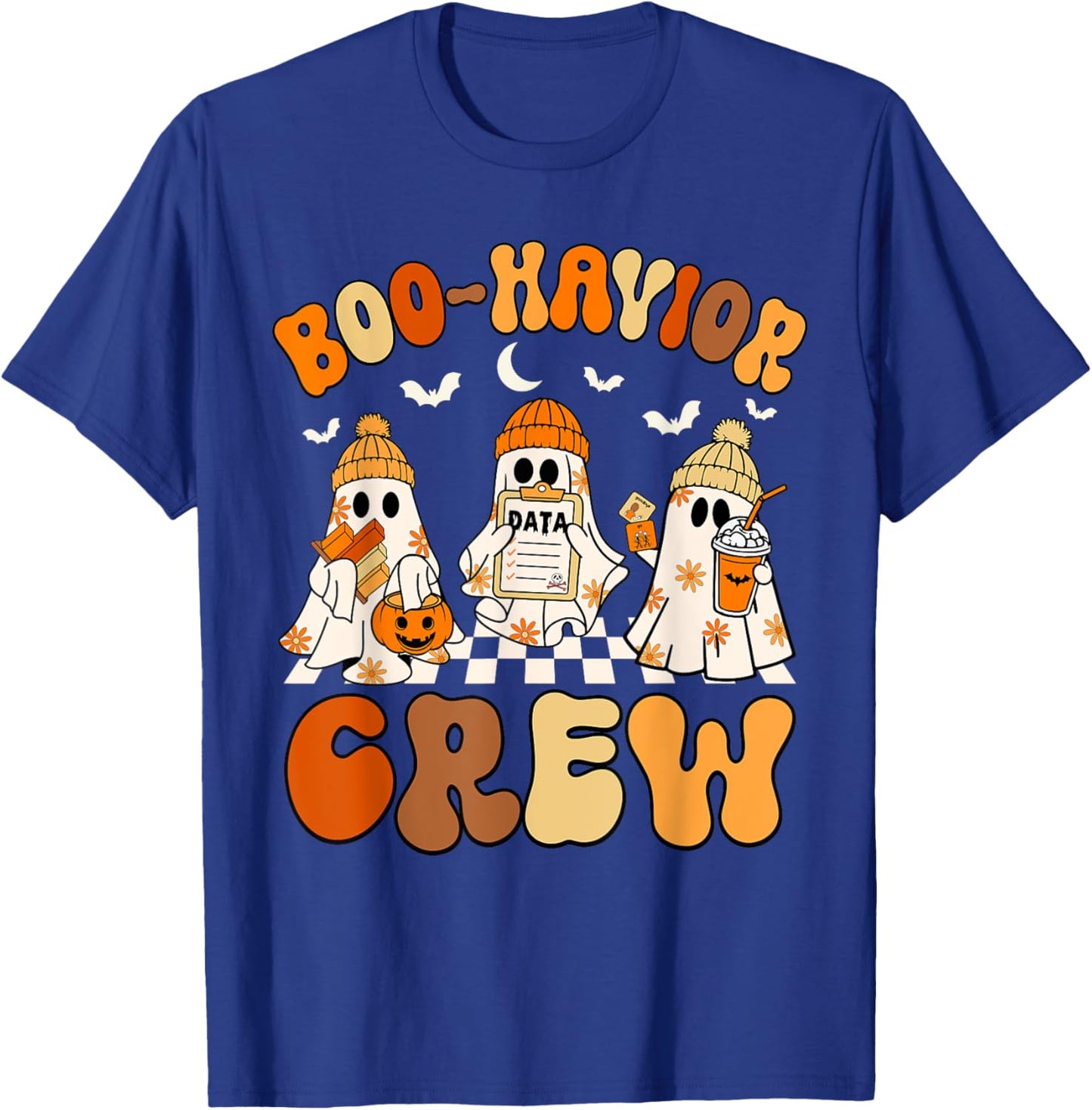 Boo-Havior Crew Behavior Analyst Halloween ABA T-Shirt - T-Shirt | Royal