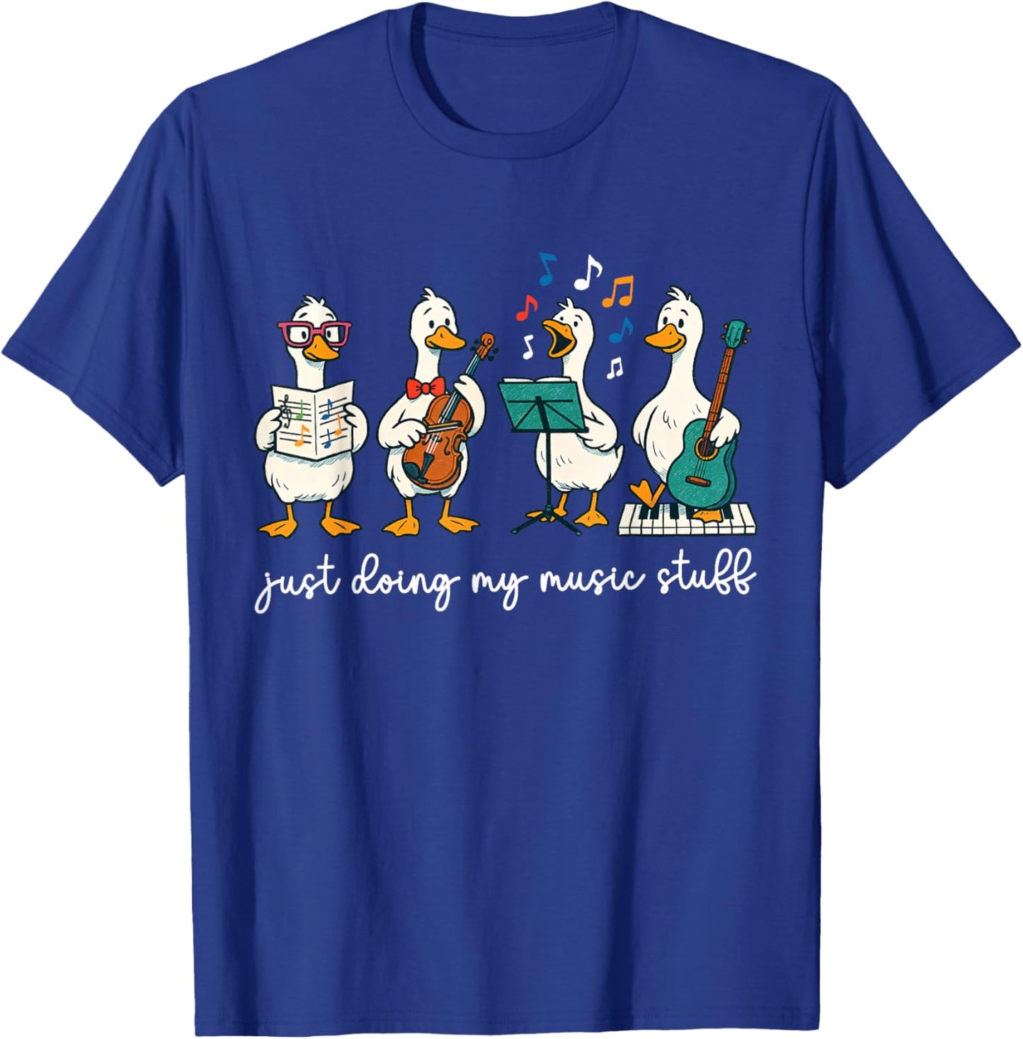 Silly Goose Musician Cute Band Music Teacher Choir Chorister T-Shirt - T-Shirt | Royal