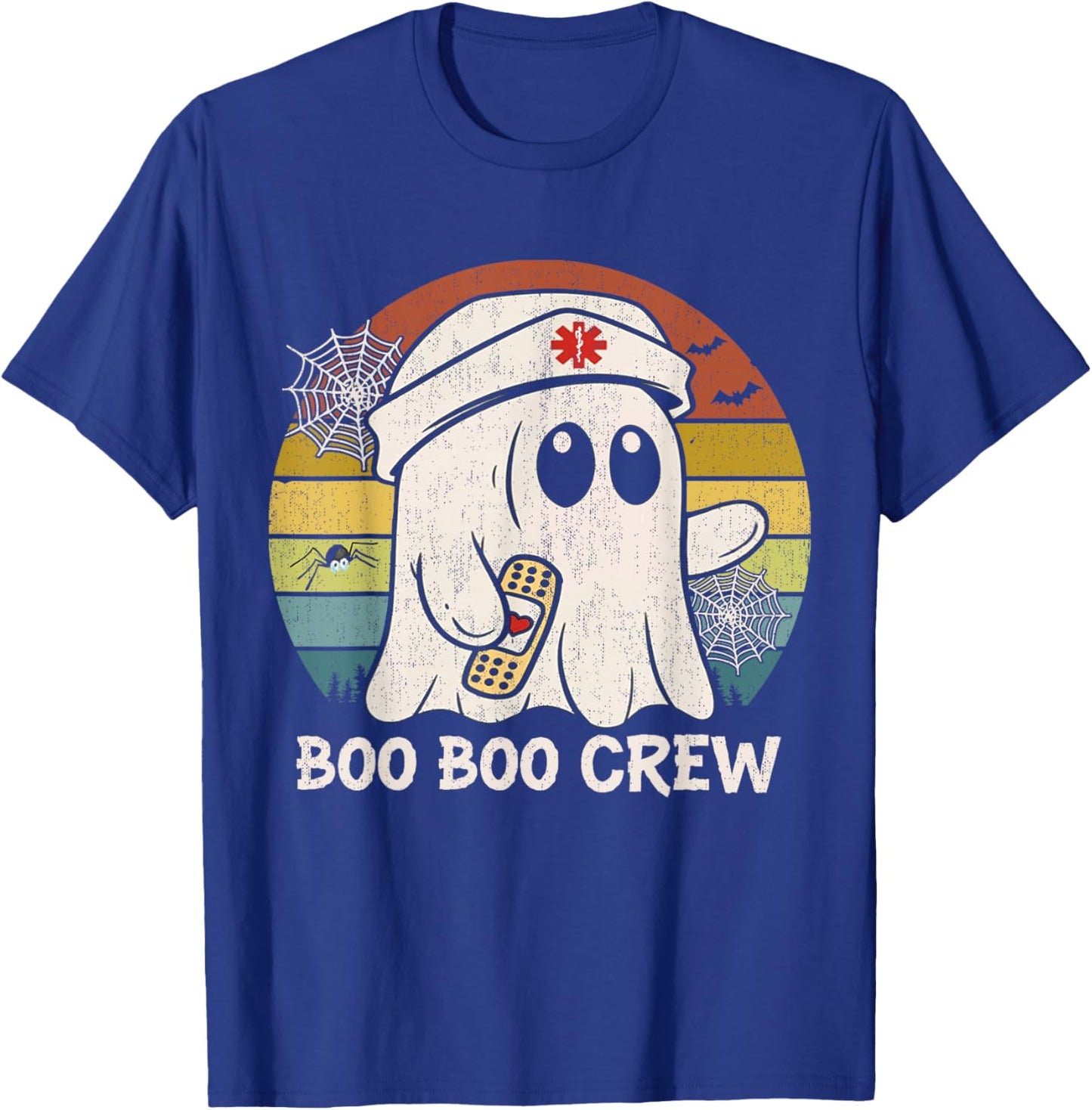 Boo Boo Crew Nurse Shirt Funny Ghost Women Halloween Nurse T-Shirt - T-Shirt | Royal