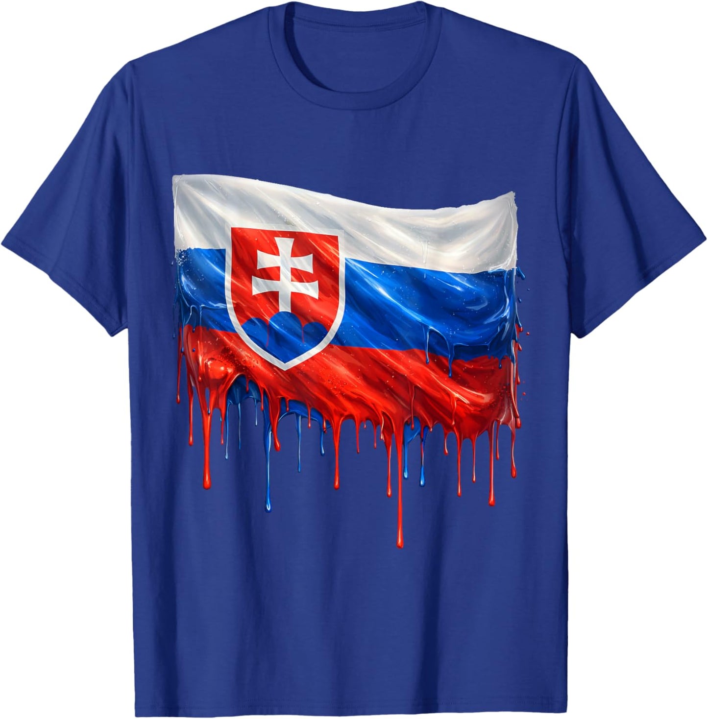 Slovakia Flag T-Shirt - T-Shirt | Royal