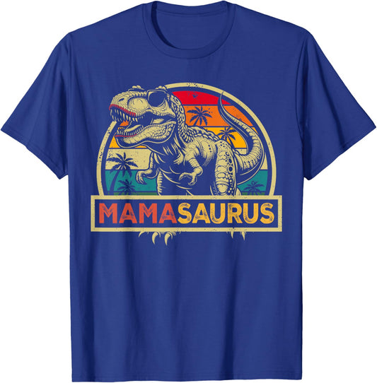 Mamasaurus T Rex Dinosaur Mama Saurus Family Matching T-Shirt - T-Shirt | Royal
