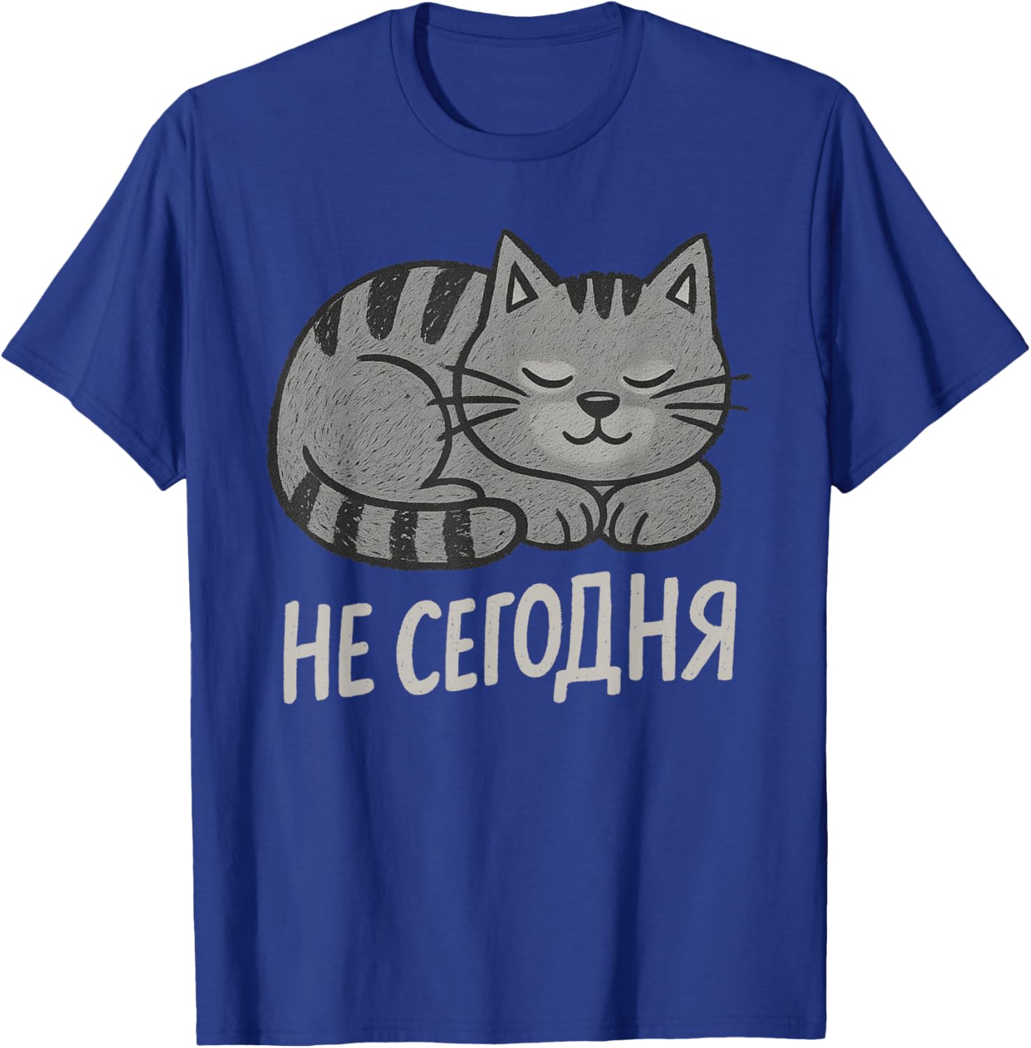 Cat Lover Cat Person Cat Mom Funny Not that Today Russian T-Shirt - T-Shirt | Royal