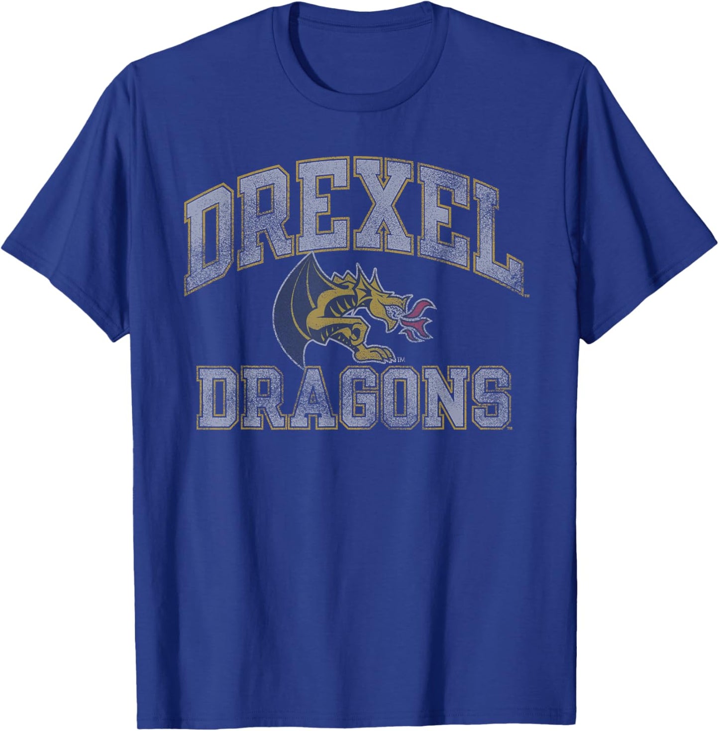 Drexel Dragons Vintage Worn Navy Officially Licensed T-Shirt - T-Shirt | Royal