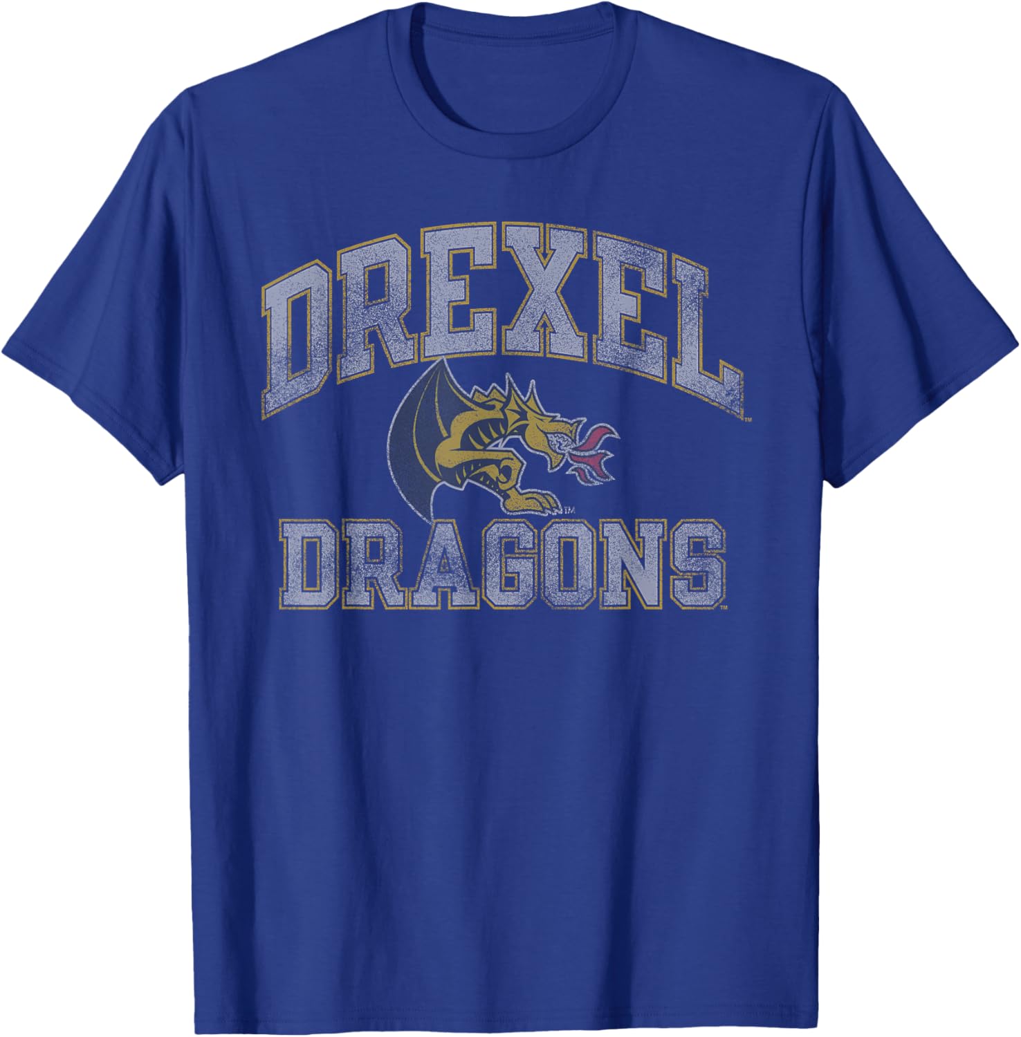 Drexel Dragons Vintage Worn Navy Officially Licensed T-Shirt - T-Shirt | Royal