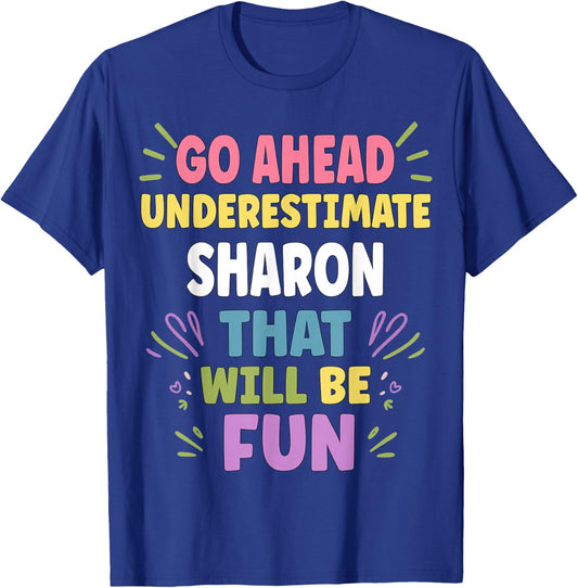 Sharon Personalized Women's Gift Custom Sharon T-Shirt - T-Shirt | Royal