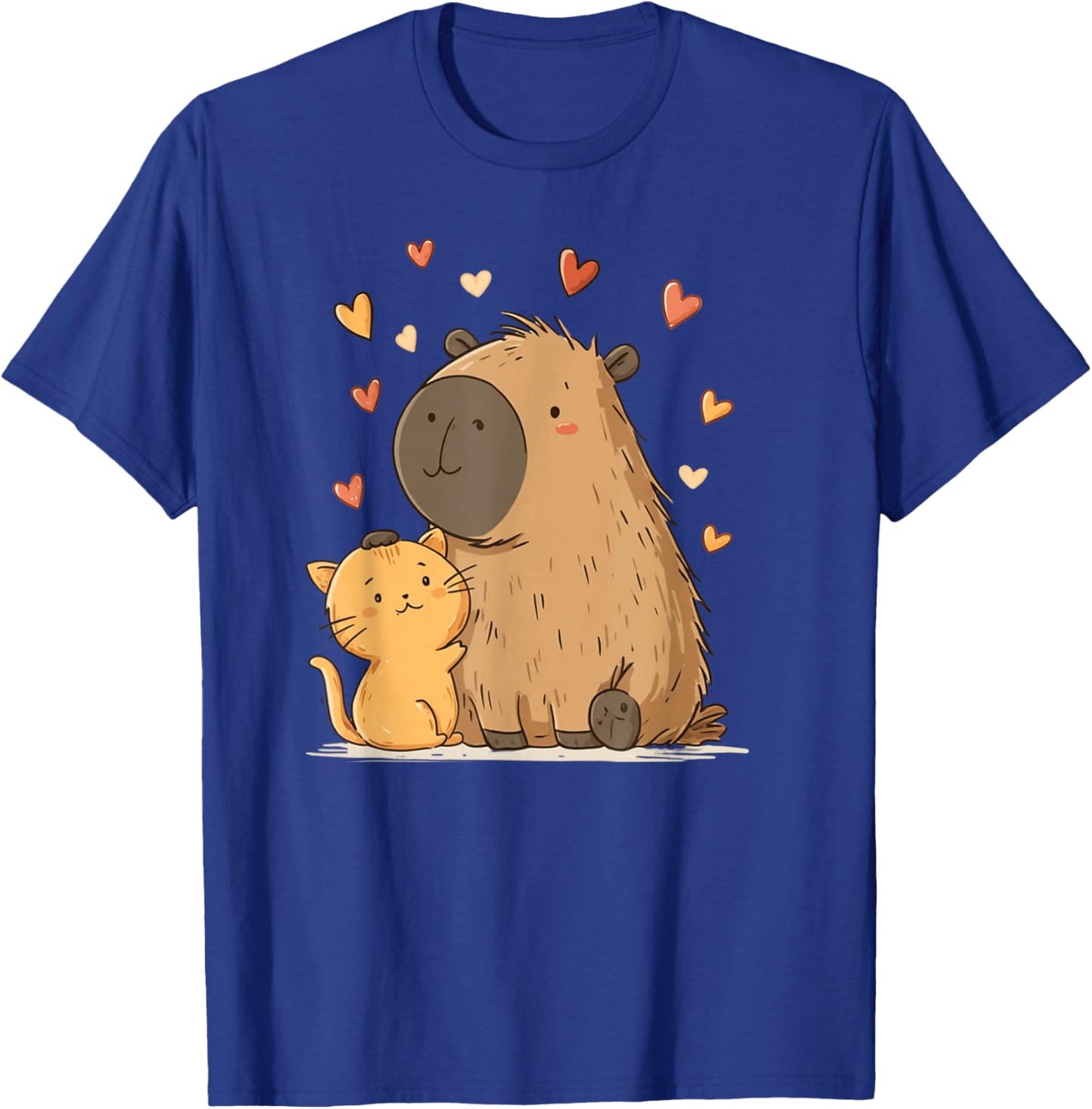 Kawaii Cat Capybara Cute T-Shirt - T-Shirt | Royal
