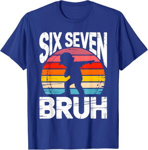 Six Seven Bruh Dab Funny 67 Costume 6 7 Meme Kids Youth Boys T-Shirt - T-Shirt | Royal