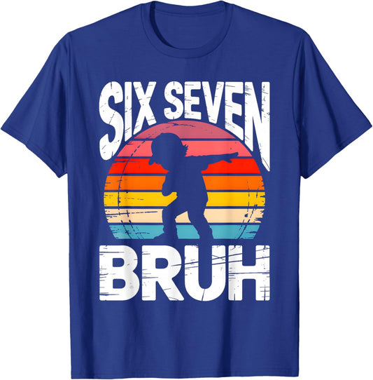 Six Seven Bruh Dab Funny 67 Costume 6 7 Meme Kids Youth Boys T-Shirt - T-Shirt | Royal