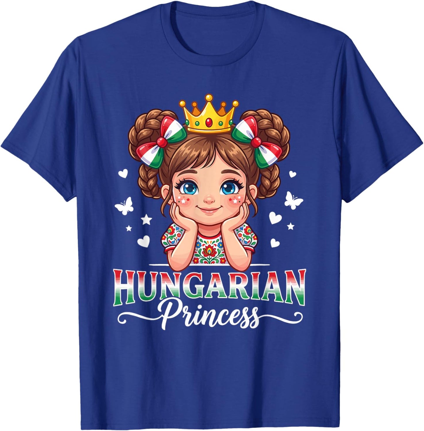 Cute Hungarian Princess Girl Hungary Heritage Design T-Shirt - T-Shirt | Royal
