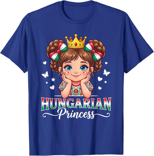 Cute Hungarian Princess Girl Hungary Heritage Design T-Shirt - T-Shirt | Royal
