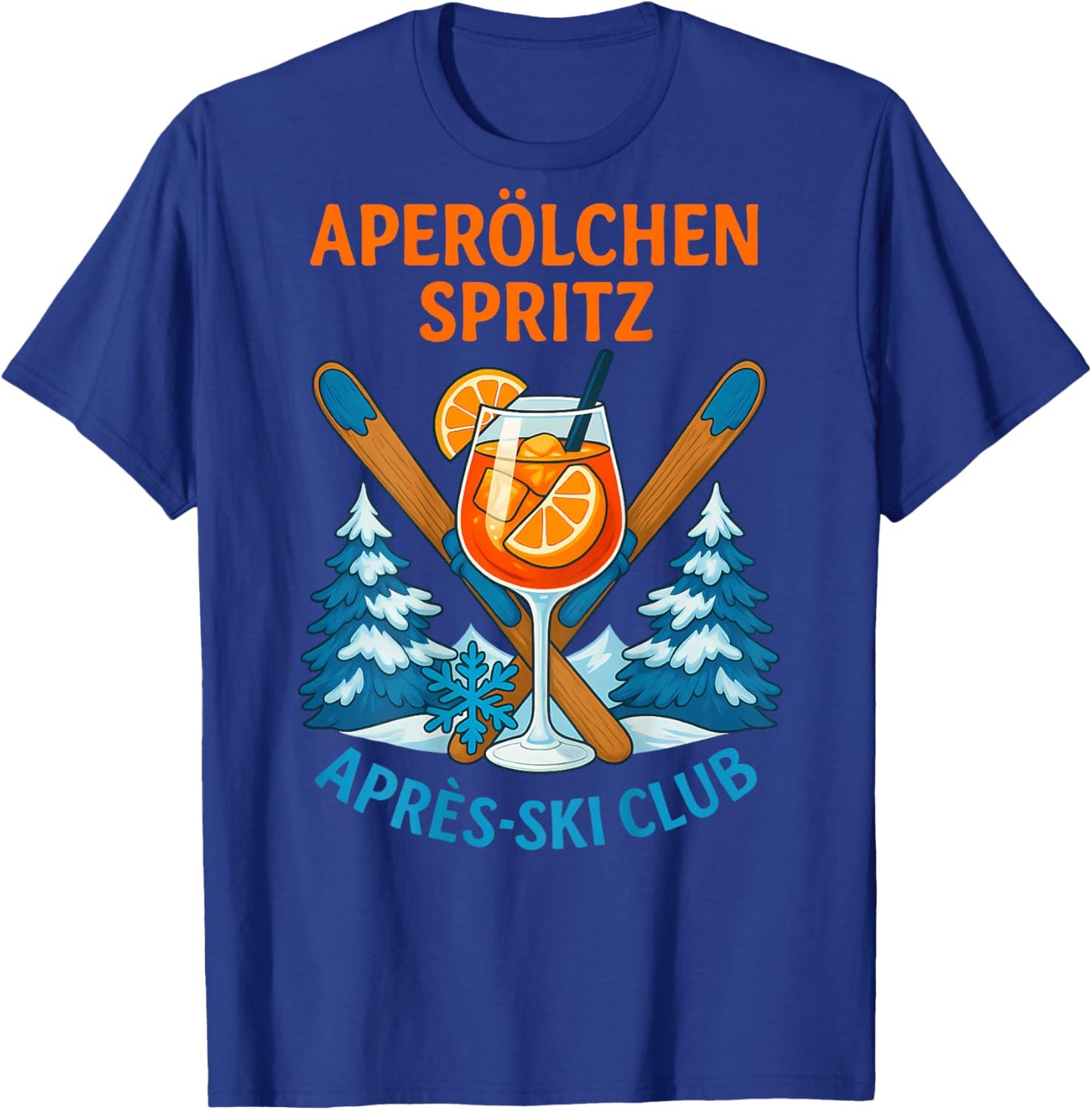 APERÖLCHEN Spritz APRÈS SKI Club X Skiing Skier Back T-Shirt - T-Shirt | Royal
