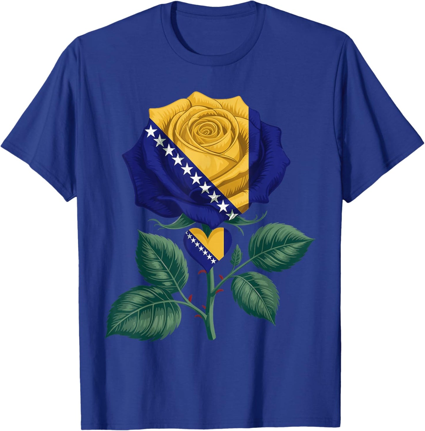 Bosnia and Herzegovina Roots Bosnian Flag T-Shirt - T-Shirt | Royal