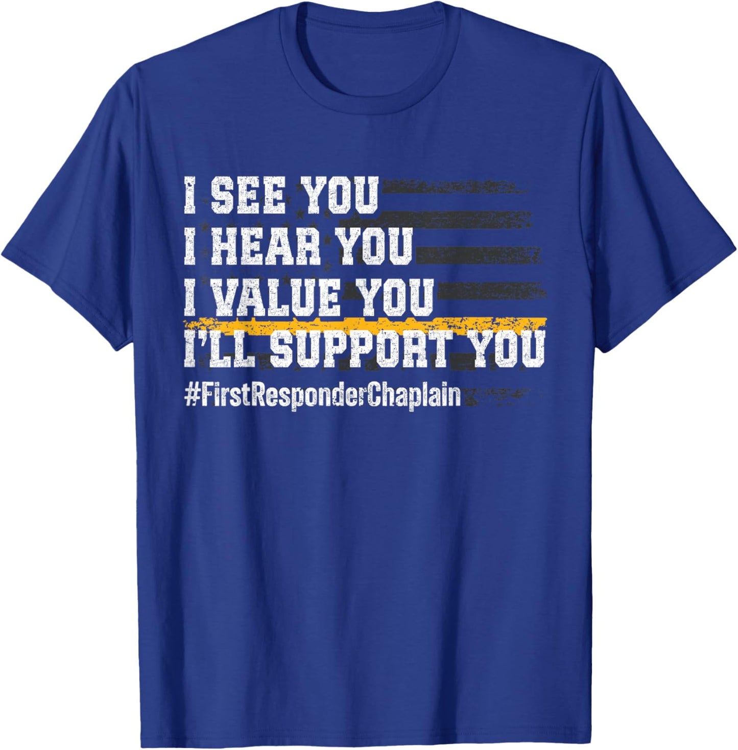 First Responder Chaplain T-Shirt - T-Shirt | Royal