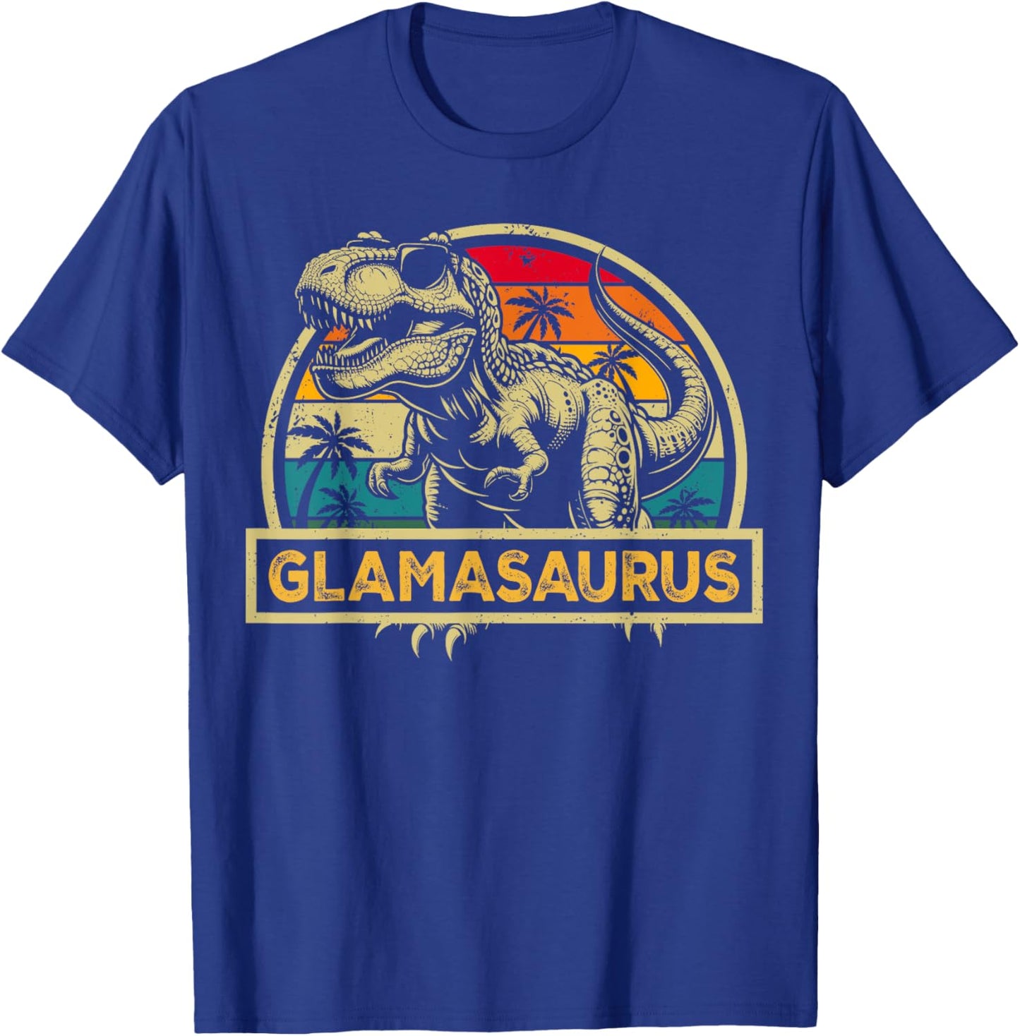 Glamasaurus T Rex Dinosaur Glam a Saurus Family Matching T-Shirt - T-Shirt | Royal