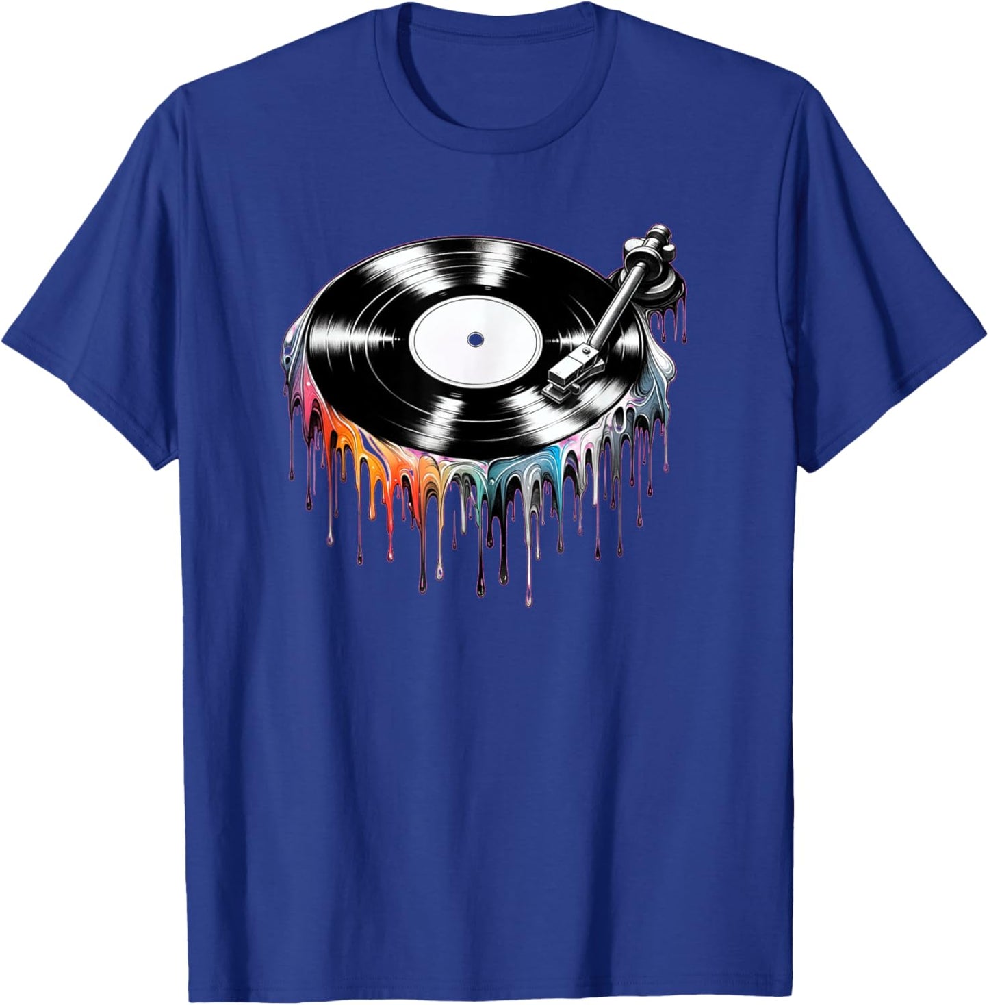 Melting Vinyl Record – Retro Music Lover Gifts T-Shirt - T-Shirt | Royal