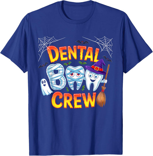 Halloween Dental Boo Crew Dentist Costume Teeth Women Men T-Shirt - T-Shirt | Royal