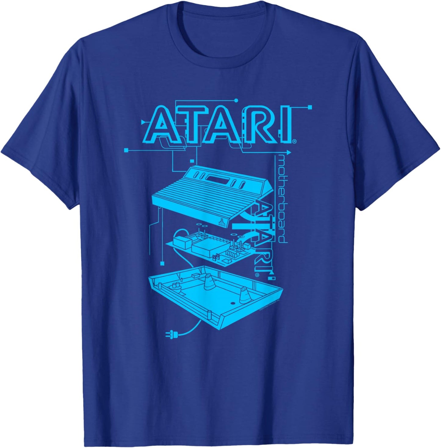 Atari Deconstructed Video Game Console Retro Gaming T-Shirt - T-Shirt | Royal