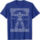 DA Vinci Vitruvian Robot Japanese Anime Lover Graphic T-Shirt - T-Shirt | Royal