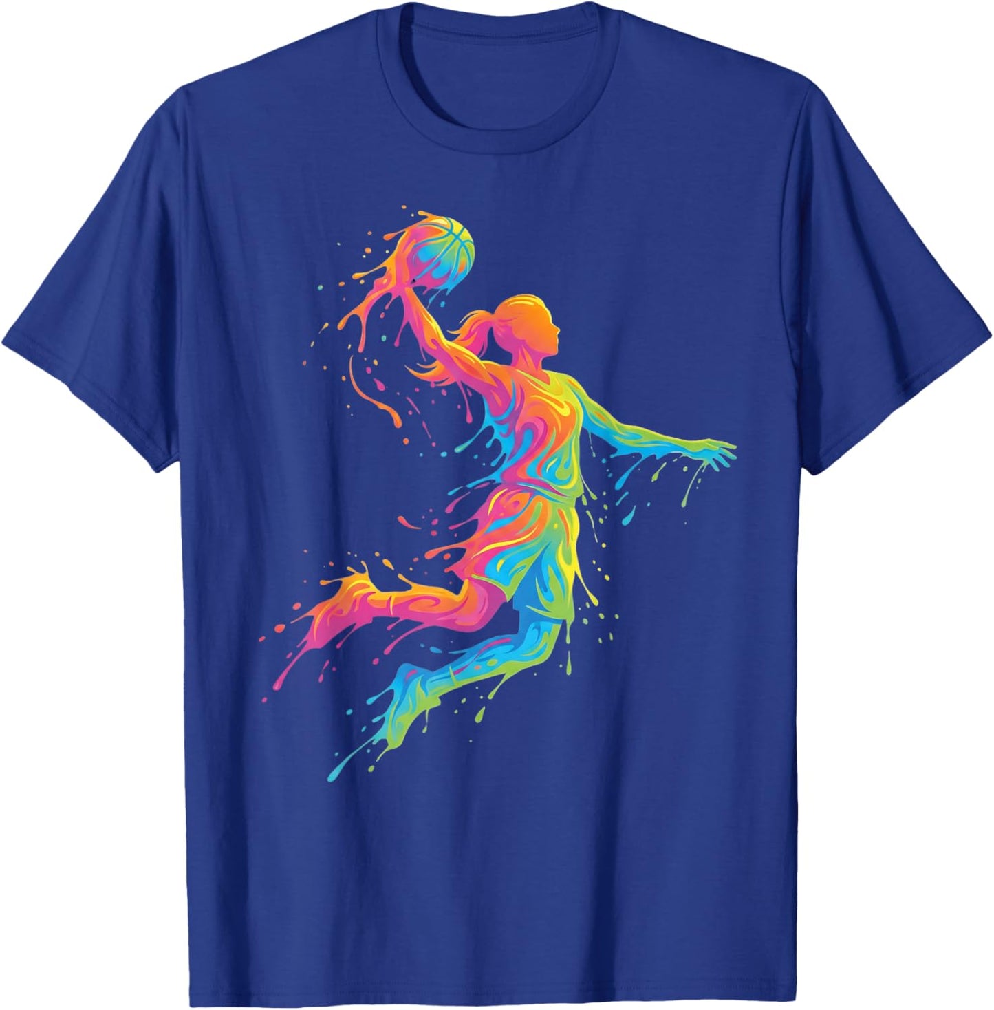 Basketball Woman Child Girl Basketball Basketball T-Shirt - T-Shirt | Royal