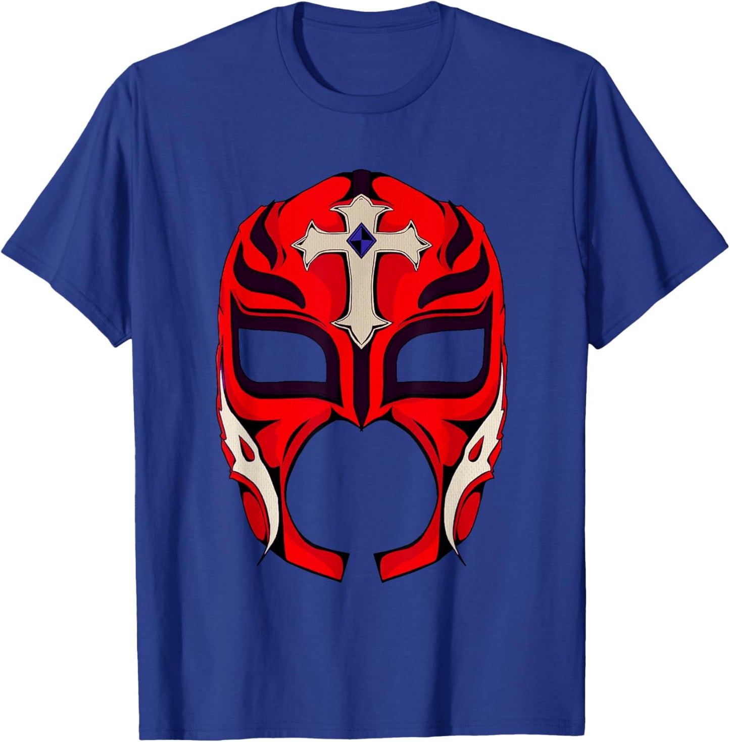 Mizorey Shop -Adults Kids Lucha-Libre , Black, Small, Short Sleeve, Wrestling, Cartoon Graphic, Casual T-Shirt - T-Shirt | Royal