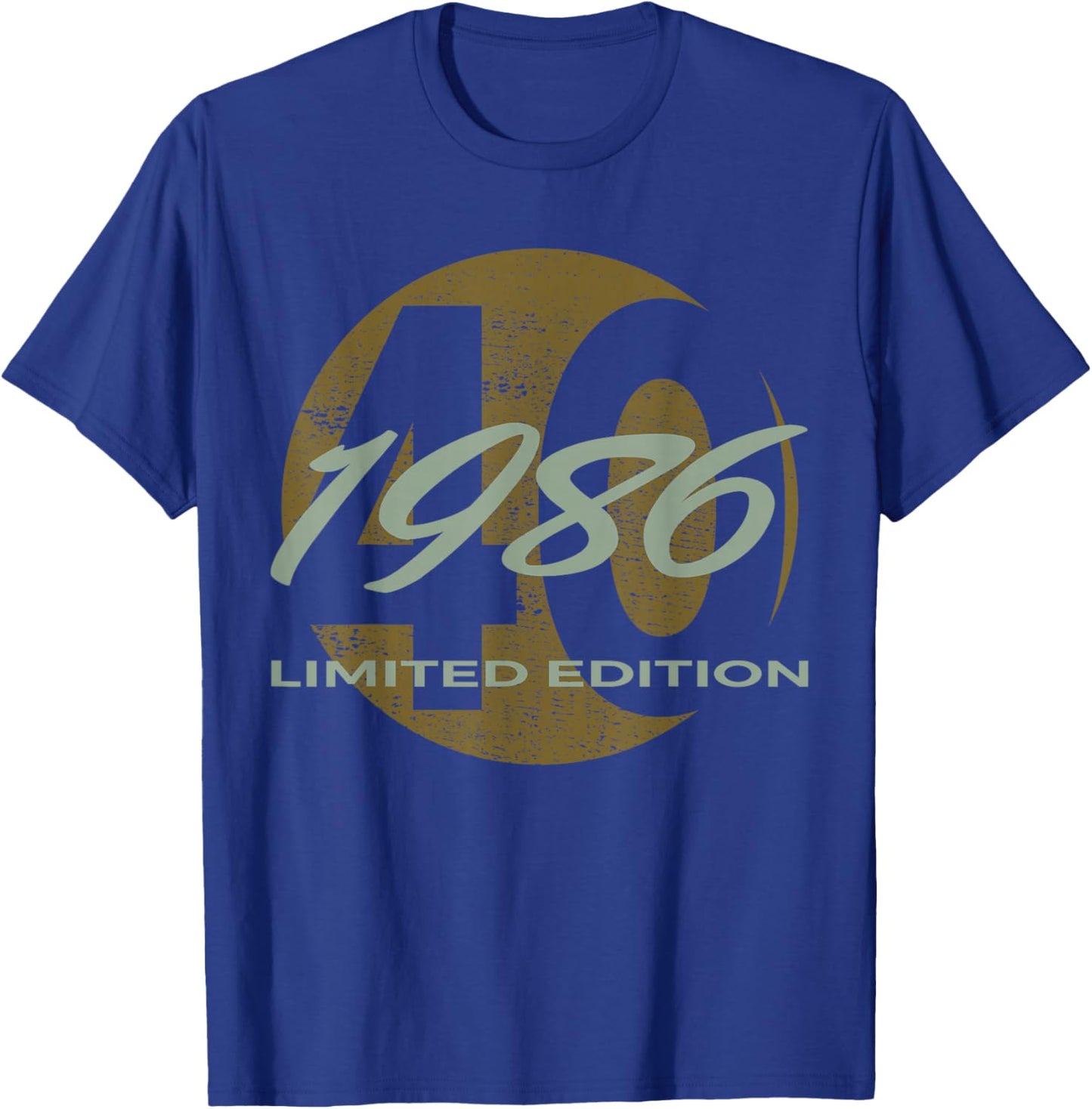 40th Birthday Man Woman 40 Years 1986 Funny Gift T-Shirt - T-Shirt | Royal