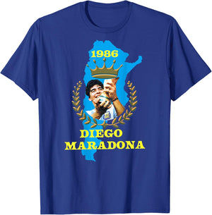 Diego Maradona_003_Back Printed T-Shirt - T-Shirt | Royal