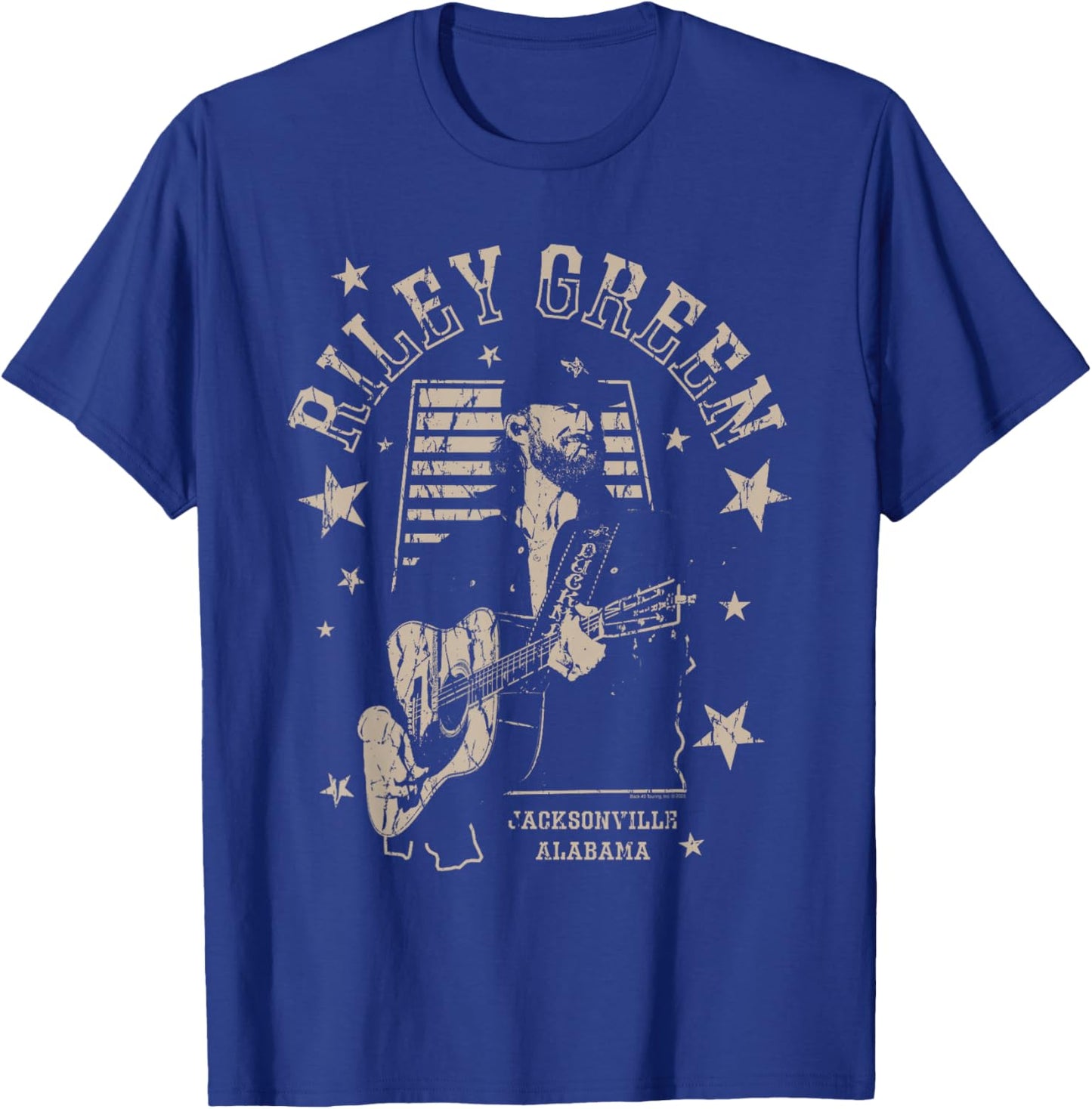 Riley Green Jacksonville Alabama Country Music Artist T-Shirt - T-Shirt | Royal