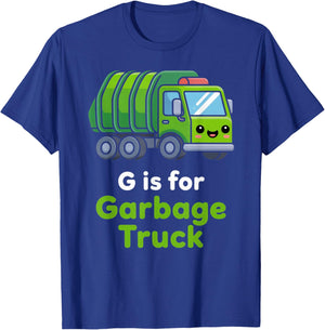 G is for Garbage Truck Recycling Separation Garbage Truck T-Shirt - T-Shirt | Royal