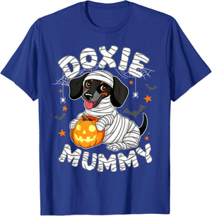 Halloween Costume Dachshund Dog Lover Doxie Mummy T-Shirt - T-Shirt | Royal