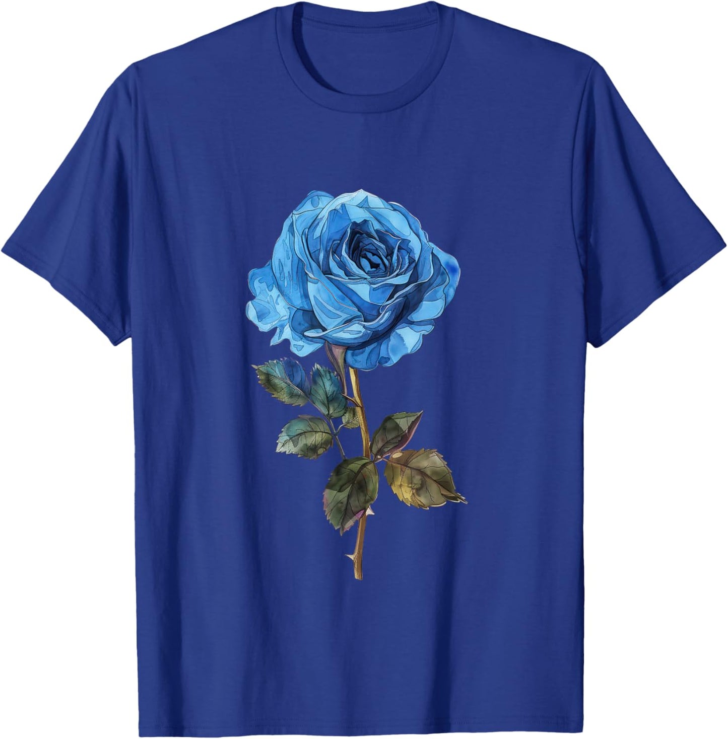 199 Flowers Blue Rose Graphic T-Shirt - T-Shirt | Royal