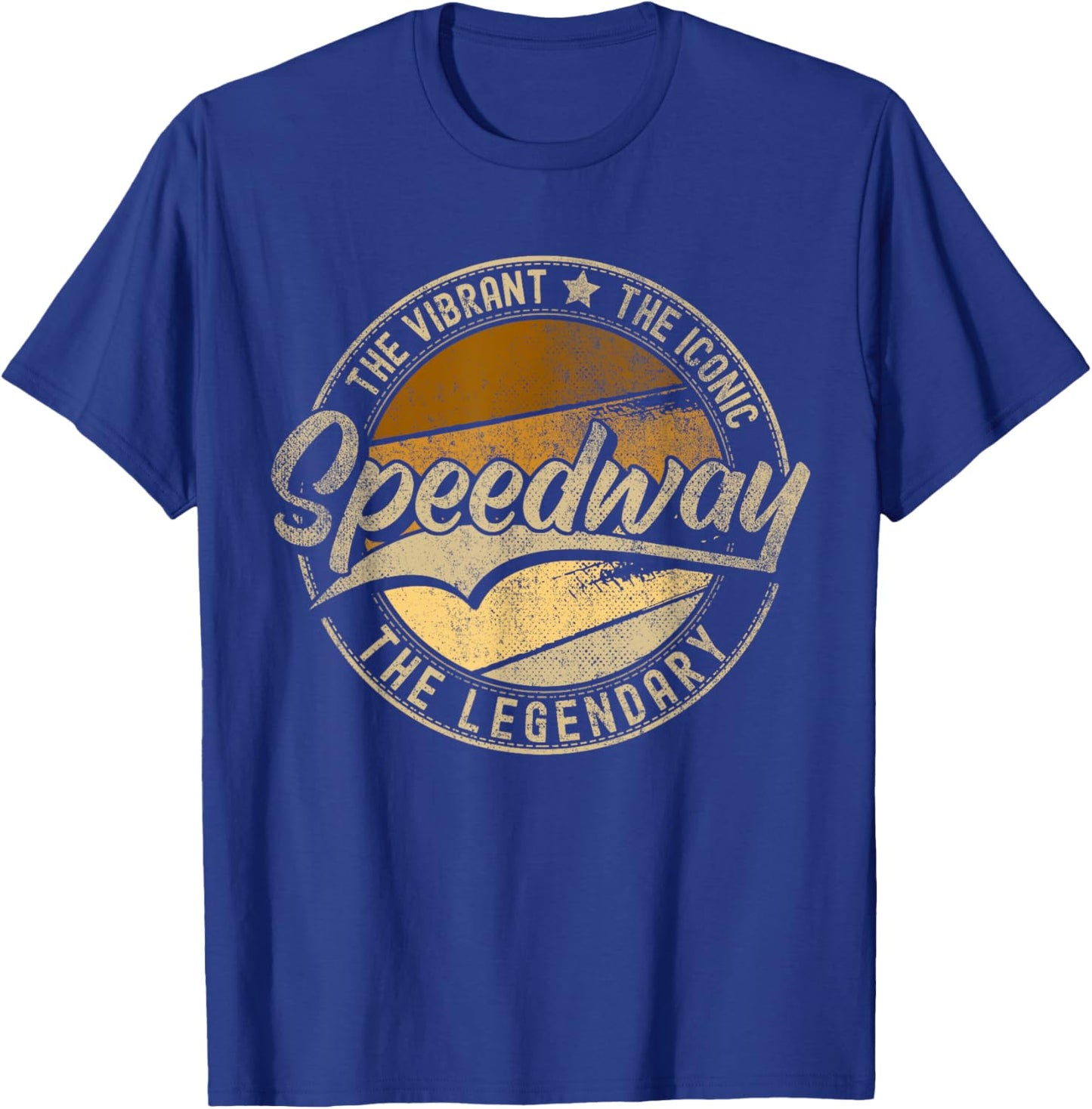 Speedway IN | Indiana | Vintage Distressed T-Shirt - T-Shirt | Royal