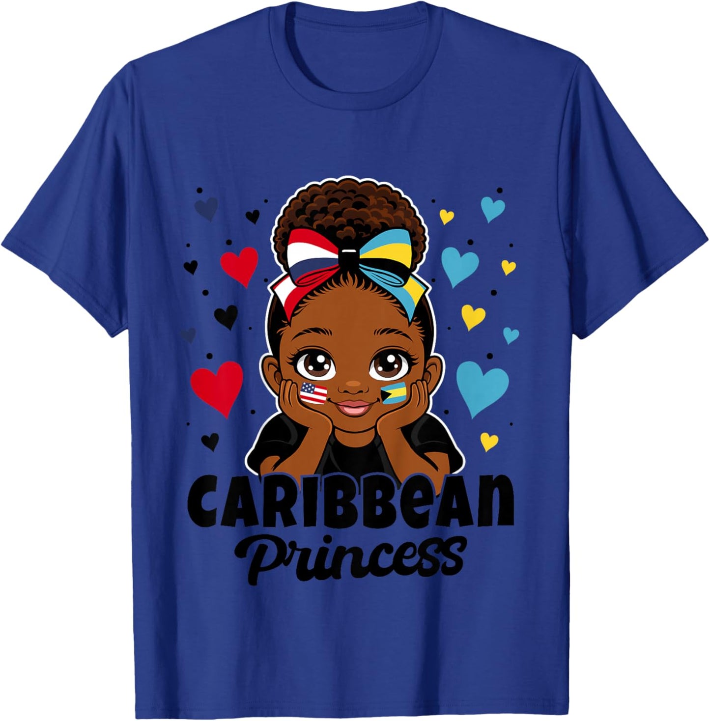Cute Bahamas Girl Caribbean Princess Bahamian Roots T-Shirt - T-Shirt | Royal
