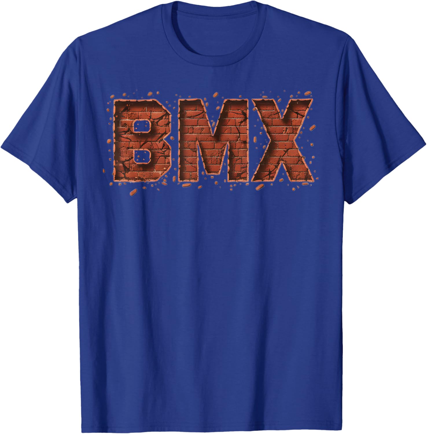 BMX Brick Wall Crumble Logo | Extreme Sports & Bike Culture T-Shirt - T-Shirt | Royal