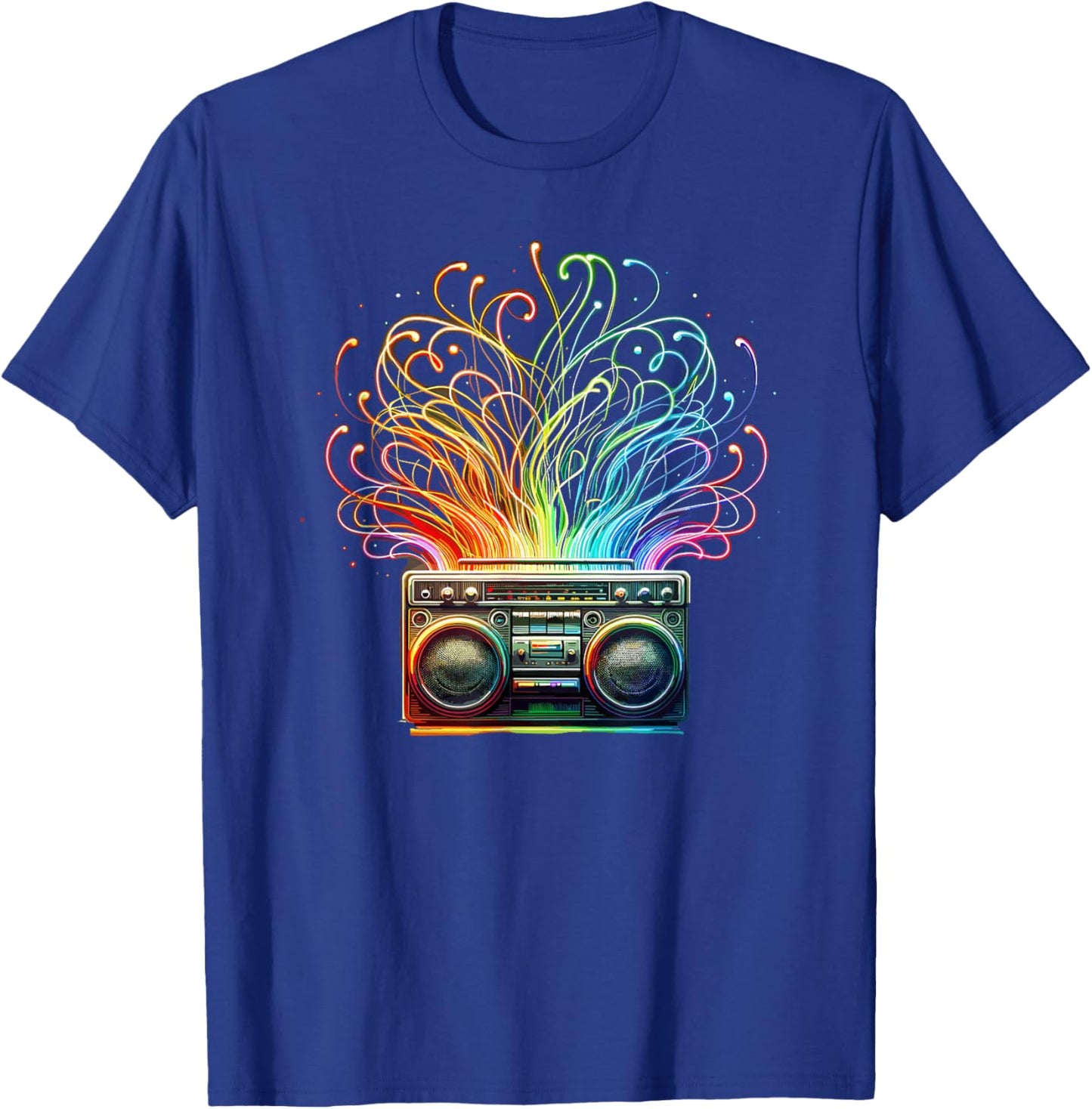 Boombox Old School 80s Music Hip Hop T-Shirt - T-Shirt | Royal