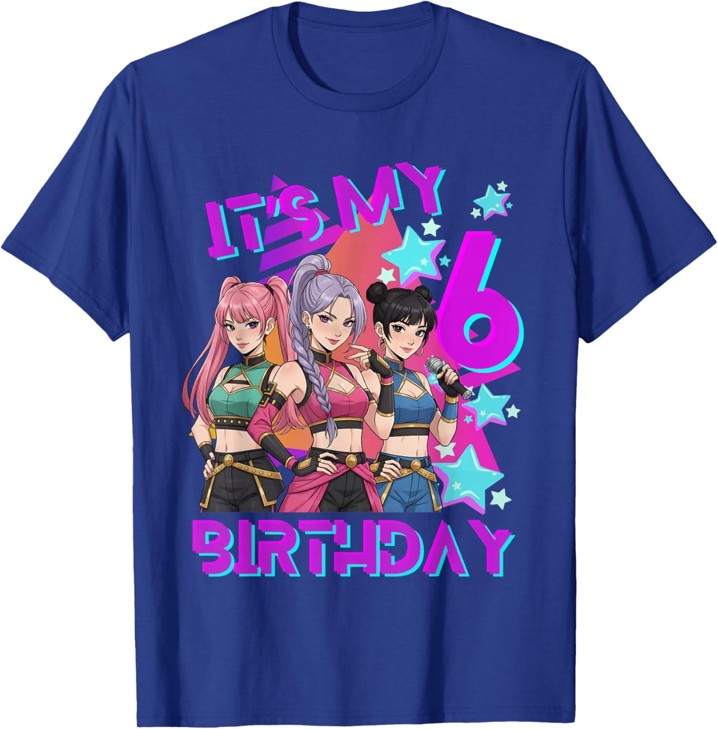 6 Years Birthday K-Pop Kids 6th Birthday Girl K-Pop T-Shirt - T-Shirt | Royal