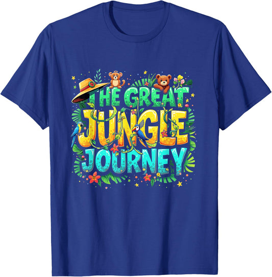 Retro The Great Jungle Journey Adventure Theme VBS Design T-Shirt - T-Shirt | Royal