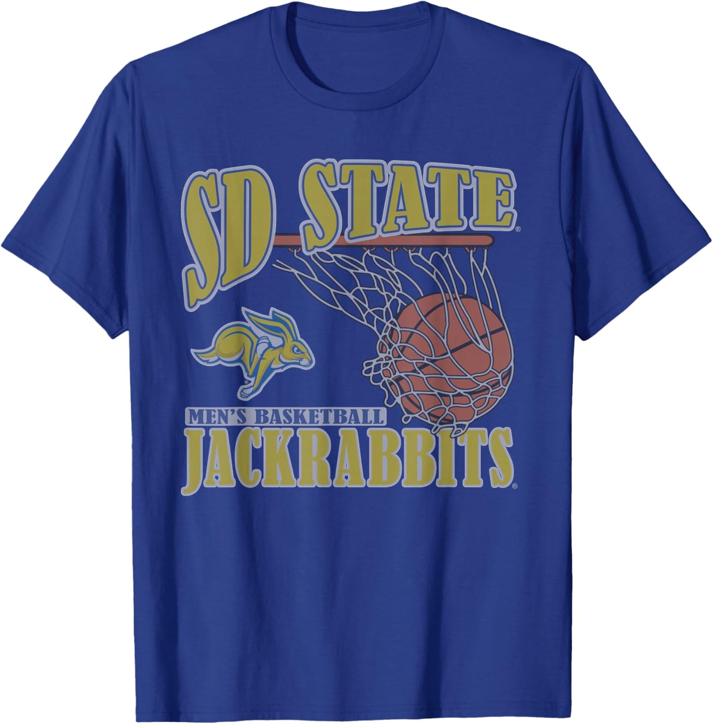 South Dakota State Jackrabbits Men's Basketball Vintage T-Shirt - T-Shirt | Royal