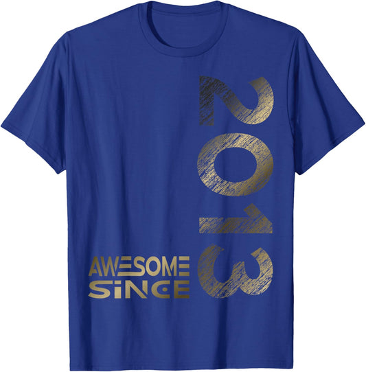Awesome since 2013 13th Birthday T-Shirt - T-Shirt | Royal