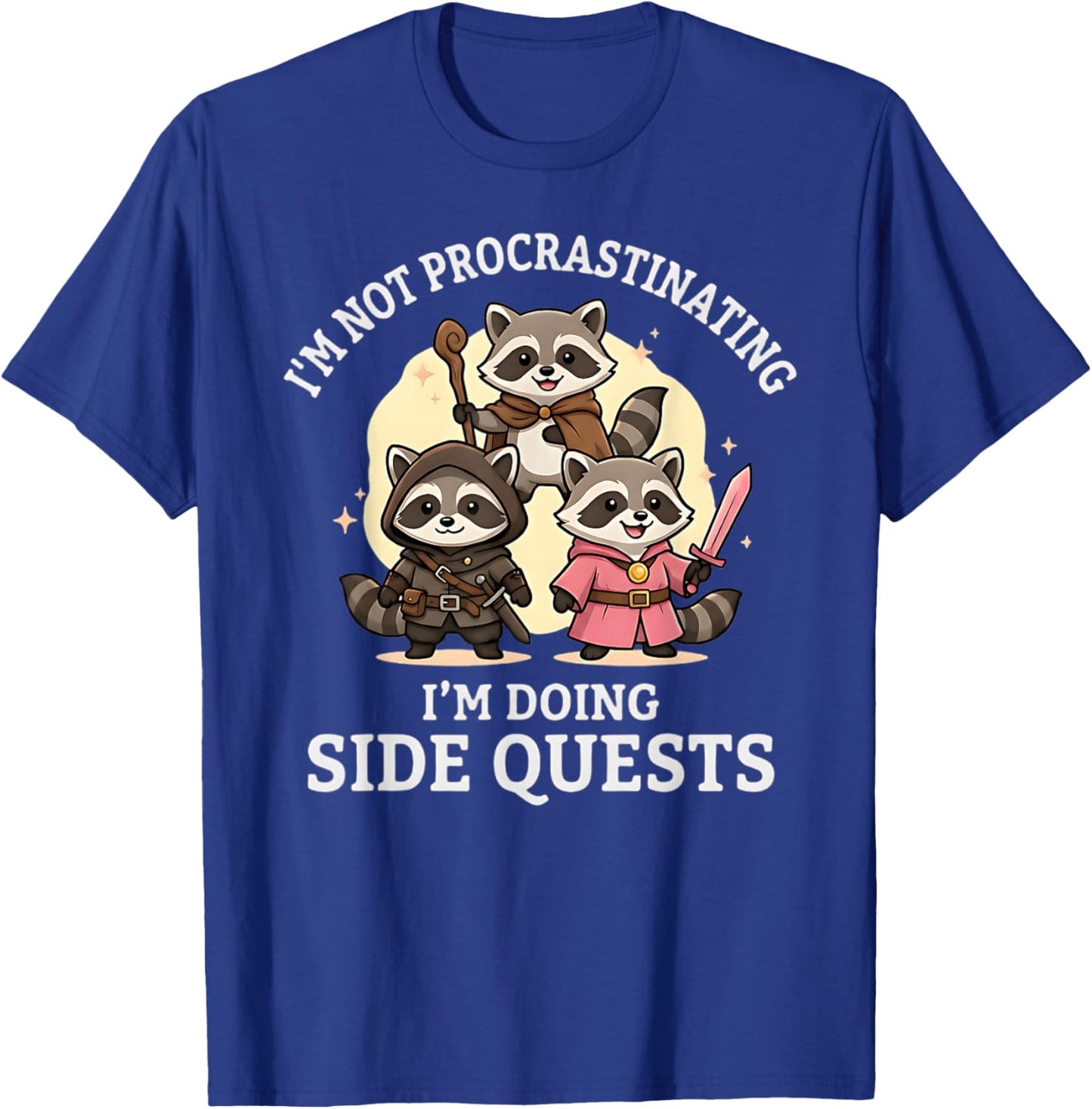 Funny Raccoon RPG Gamer Fantasy Role Playing Table Game T-Shirt - T-Shirt | Royal