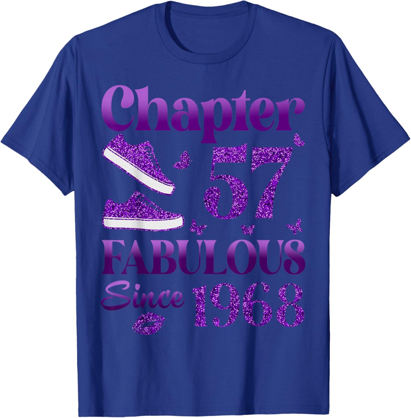 Chapter 57 Fabulous Since 1968 57Th Birthday Gift T-Shirt - T-Shirt | Royal