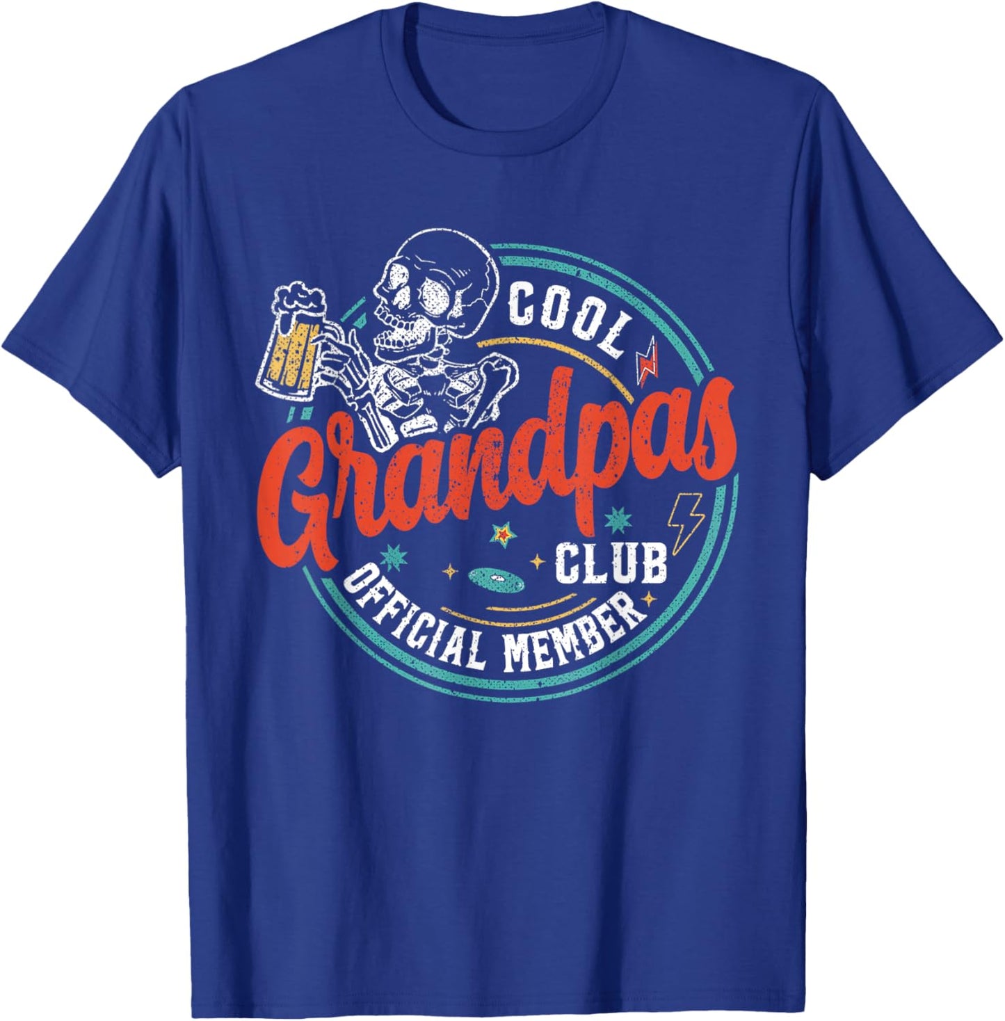 Grandpa Shirt Official Member Cool Grandpas Club T-Shirt - T-Shirt | Royal