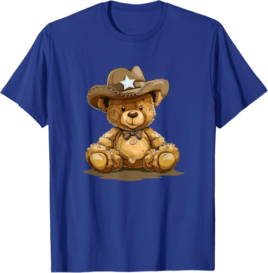 Nice Teddy Cowboy Hat Costume for Boys and Girls T-Shirt - T-Shirt | Royal