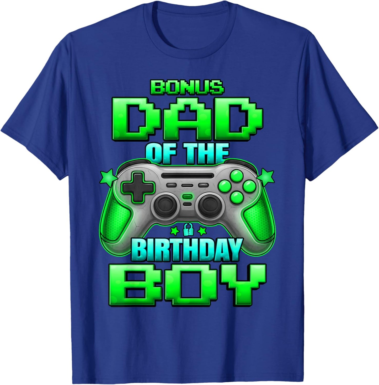 Bonus Dad of The Birthday Boy Matching Family Father T-Shirt - T-Shirt | Royal