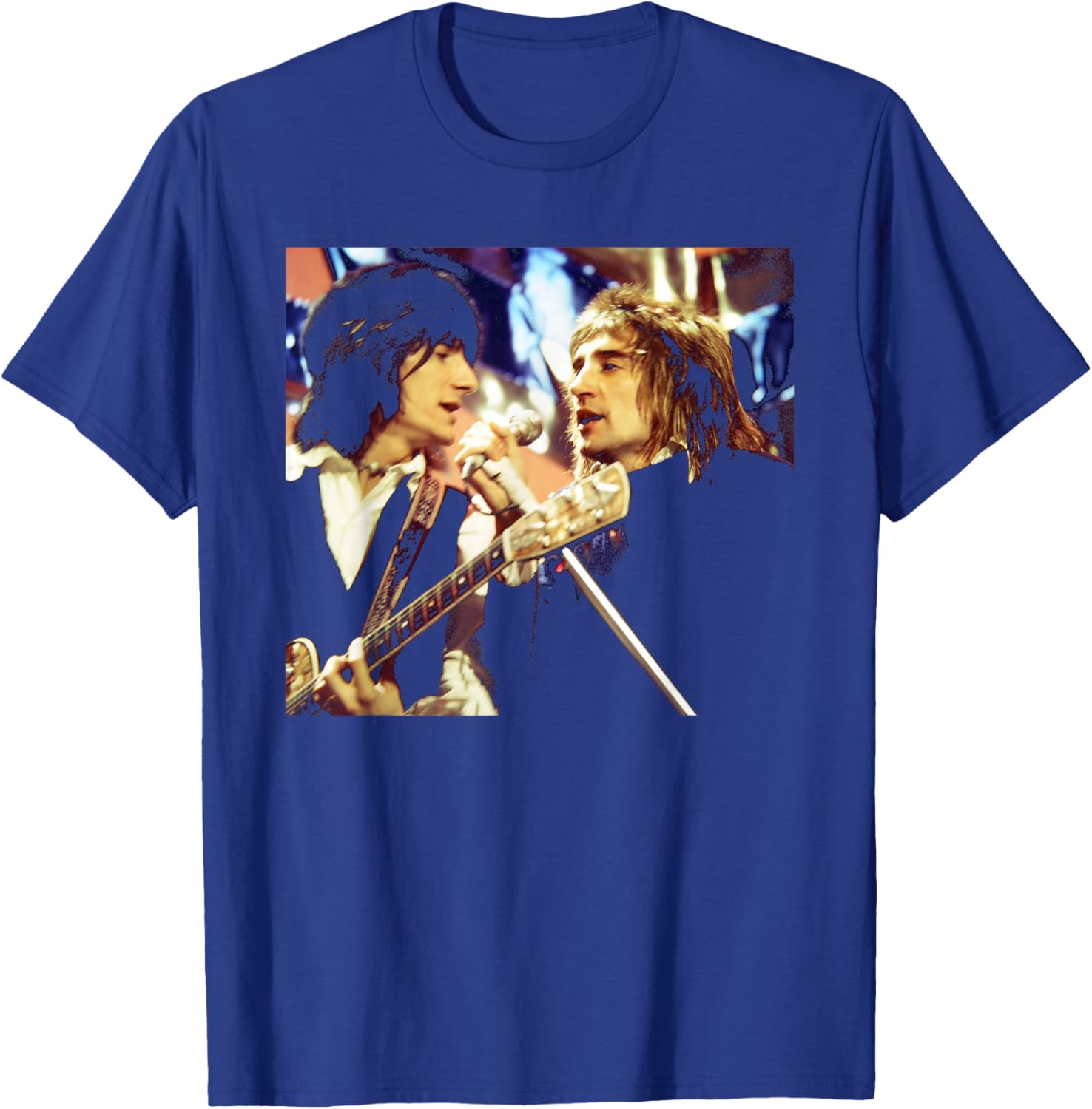 Rod Stewart & Ronnie Wood The Faces Top of The Pops 1973 T-Shirt - T-Shirt | Royal