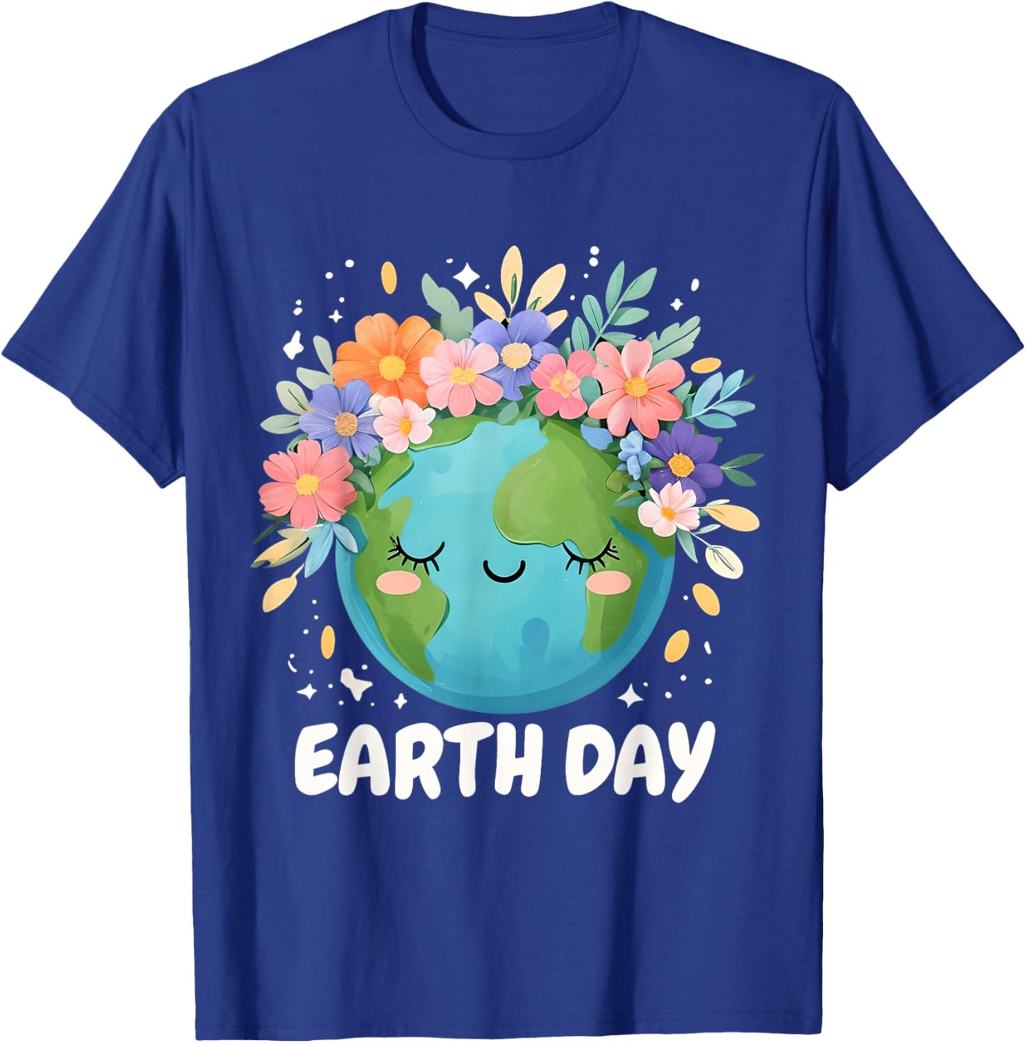 Earth Day Shirt Cute & Floral Planet Earth Day 2026 T-Shirt - T-Shirt | Royal