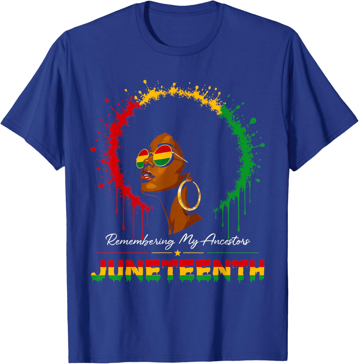 Black Girl Remembering My Ancestors Juneteenth African Women T-Shirt - T-Shirt | Royal