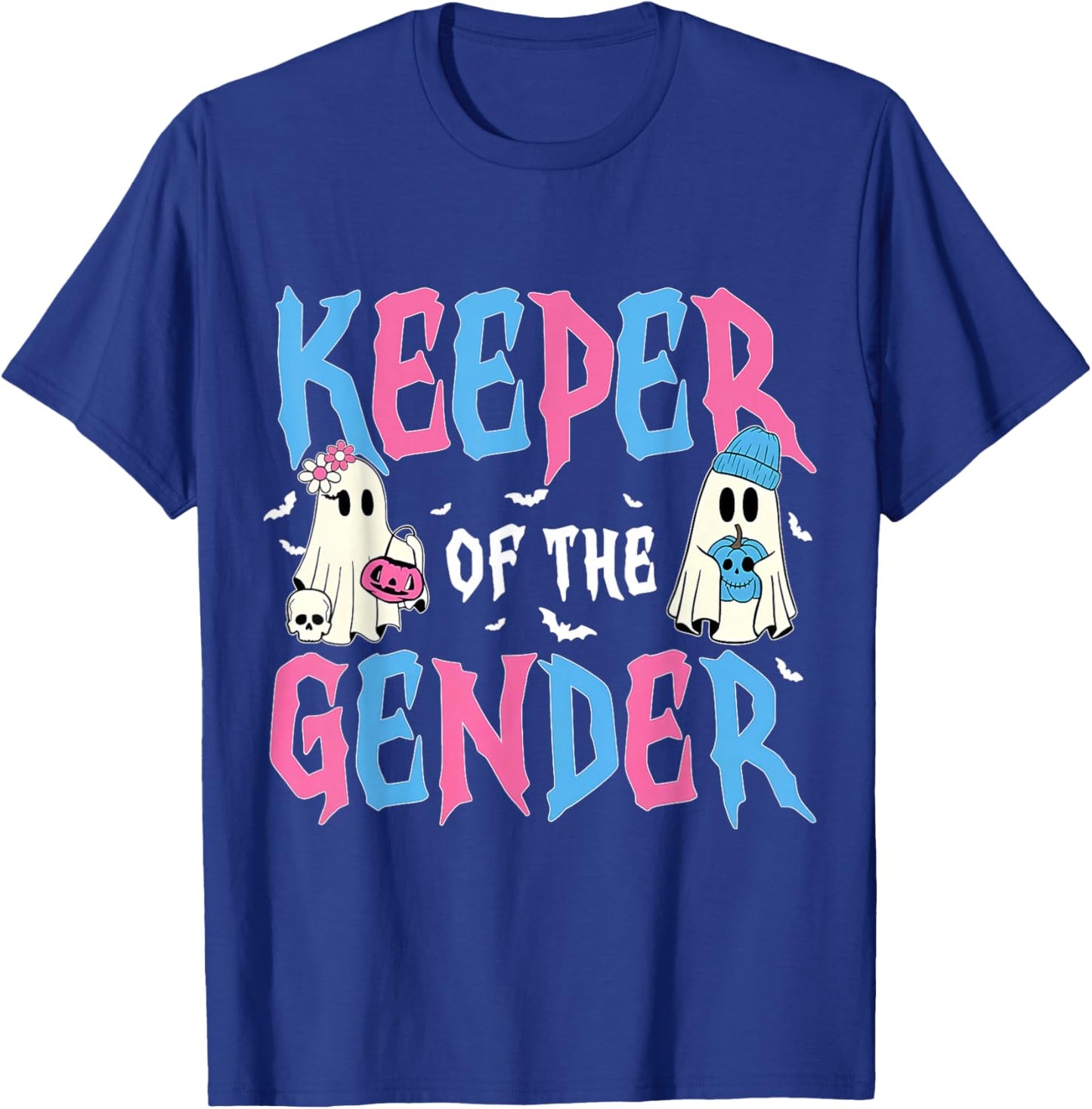 Keeper of The Gender Pumpkin Halloween Baby Gender Reveal T-Shirt - T-Shirt | Royal
